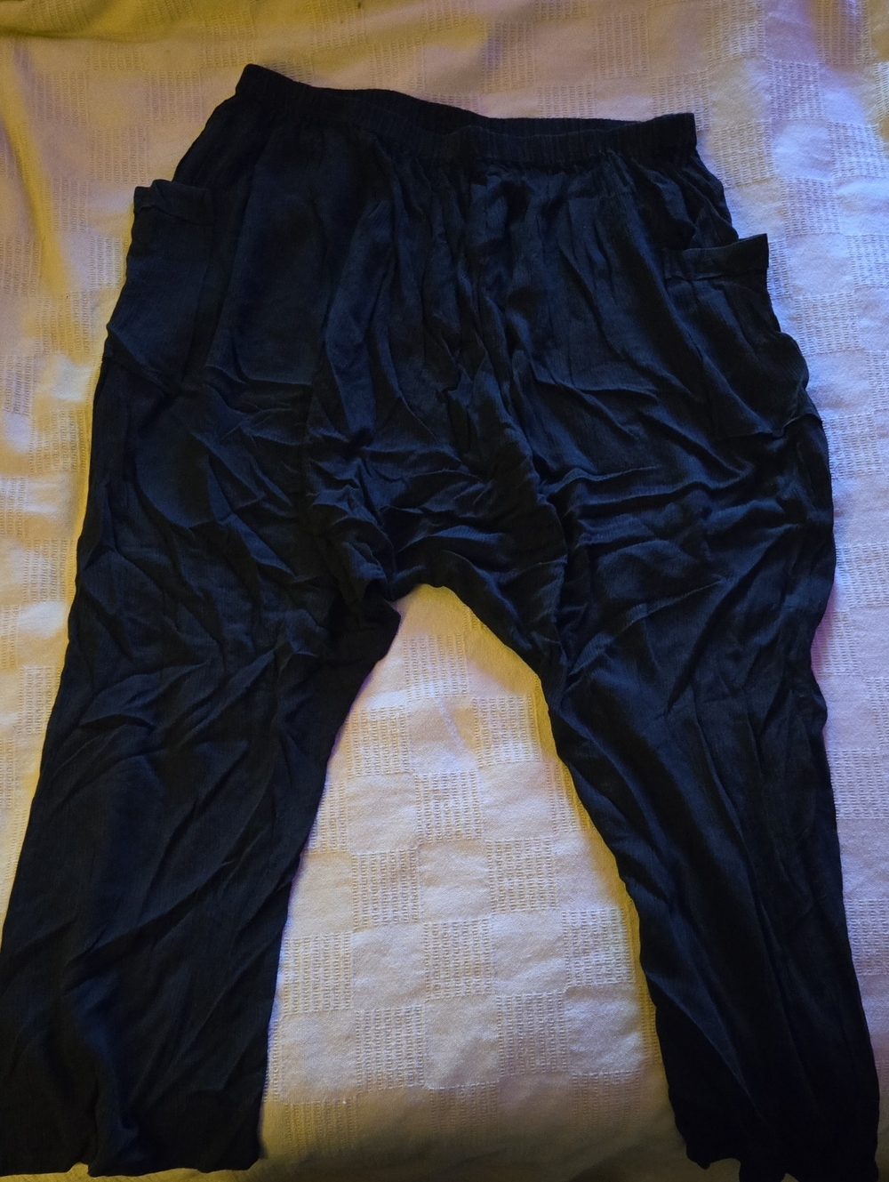 Earthbound Trading Co. Black Harem Pants Sz XL